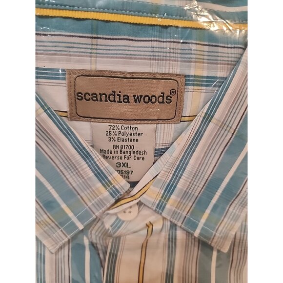 2 pack SCANDIA WOODS size 3XL Mens Short Sleeve pilot Shirt cotton with pockets - Picture 7 of 7